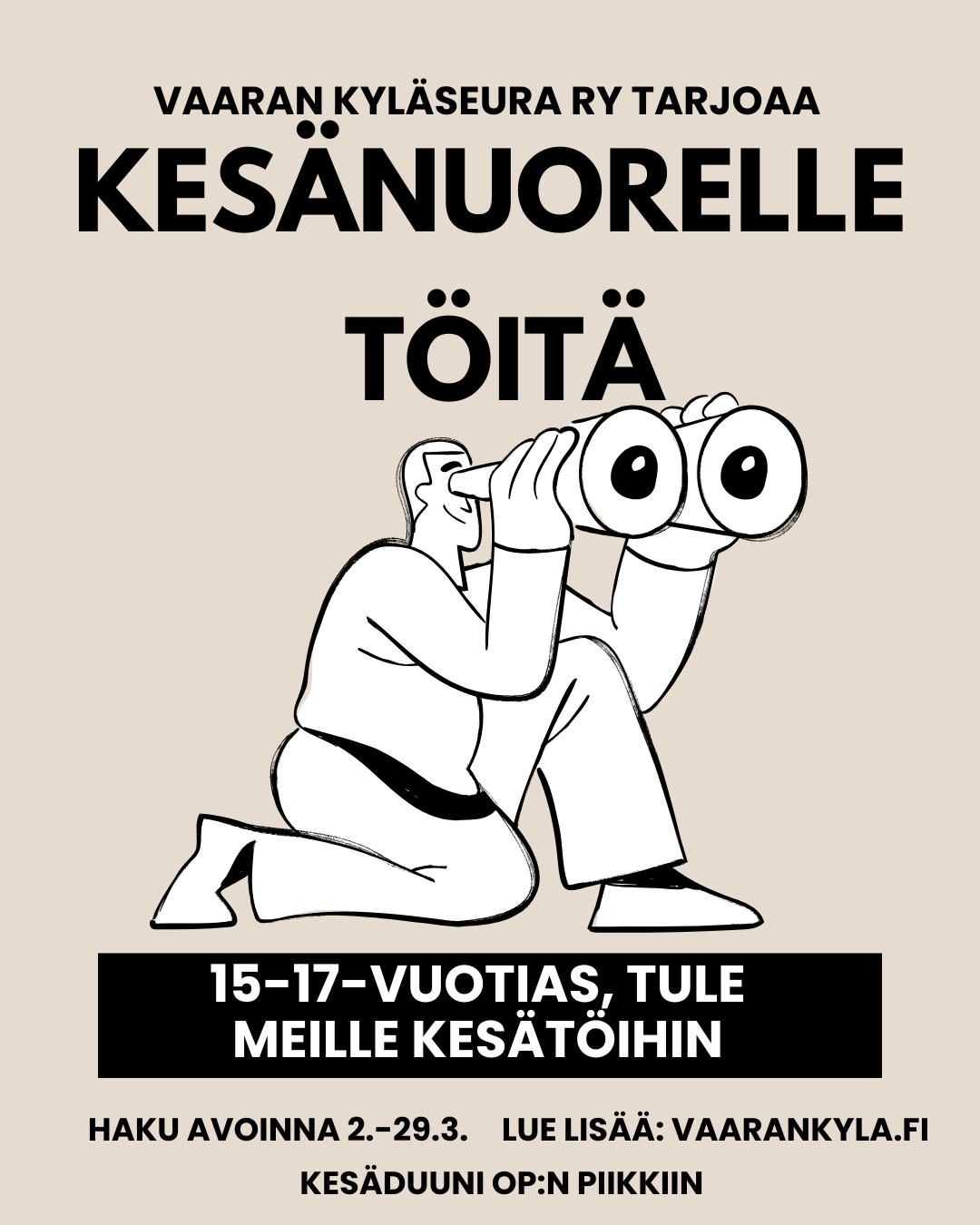 Nuorelle kesäduuni OP:n piikkiin