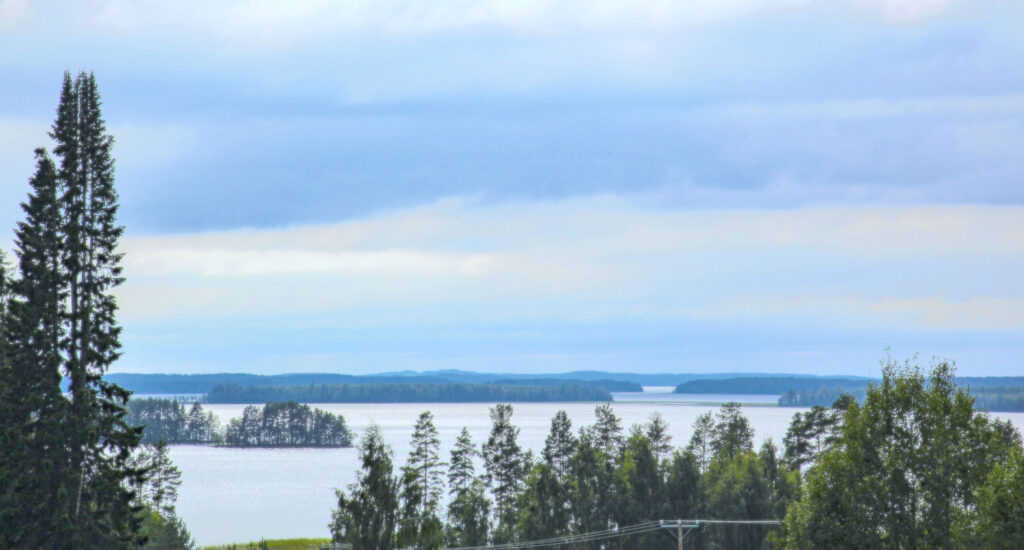 Näkymä Puruvedelle koulunmäeltä.